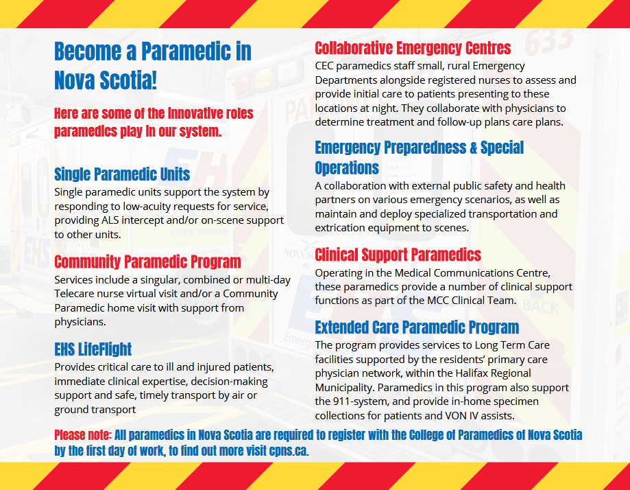 Become a Paramedic in Nova Scotia